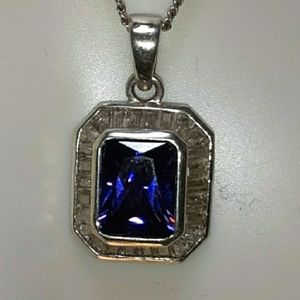 Beautiful amethyst cz pendant.